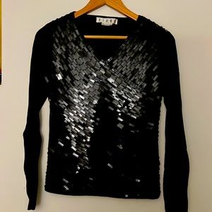 Size M Black Rayon Long Sleeve Shirt